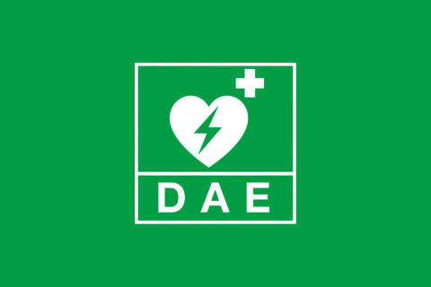 Logo DAE sur fond vert