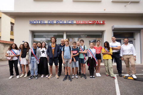 Visite de l’hôtel de Police municipale par les élèves du Conseil municipal des Jeunes