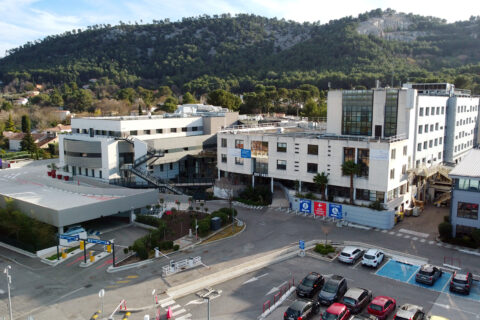 Vue aérienne de la clinique de la Casamance