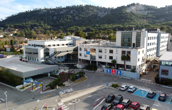 Vue aérienne de la clinique de la Casamance