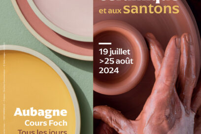 Affiche du marché à la céramique et aux santons, du 19 juillet au 25 août 2024 - Agrandir l'image, fenêtre modale