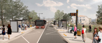 Le BHNS - Camp de Sarlier - Route de Gemenos - Aubagne - Situation projetee