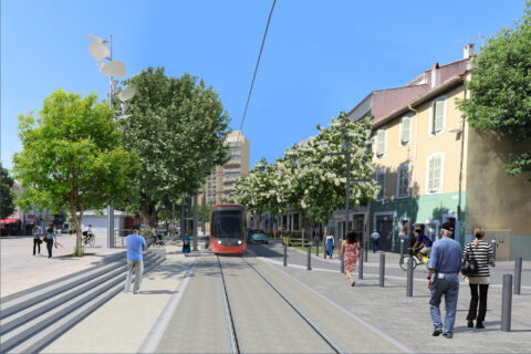 Image du Val'Tram sur le cours Voltaire