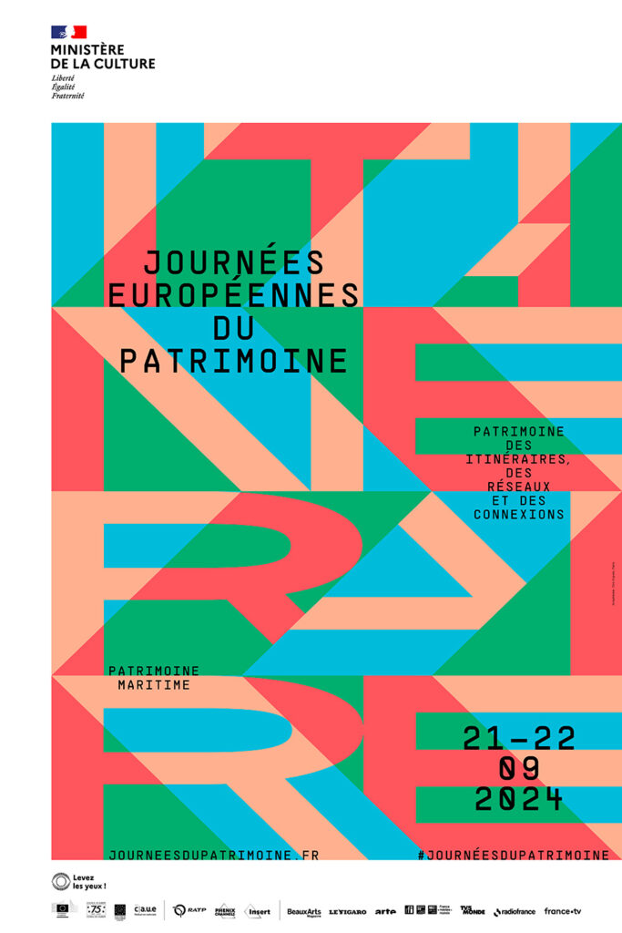 Affiche des journées européennes du patrimoine 2024 - Les 21 et 22 septembre - Agrandir l'image, fenêtre modale