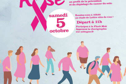 Affiche de la Marche Rose du samedi 5 octobre 2024 au stade de Lattre de Tassigny à Aubagne - Agrandir l'image, fenêtre modale