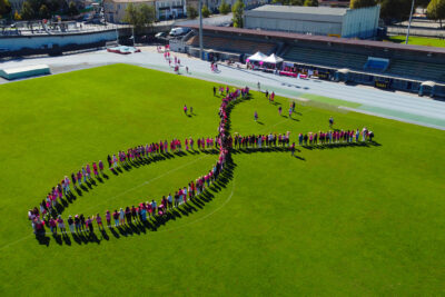 Noeud rose géant sur le stade de Lattre de Tassigny - Agrandir l'image 56 sur 60, fenêtre modale