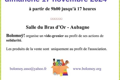 Affiche du vide-grenier organisé par l'association Bolomoy ! - Agrandir l'image, fenêtre modale