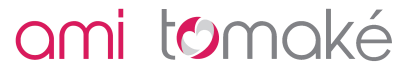 logo écrit, ami en rose et tomake en gris
