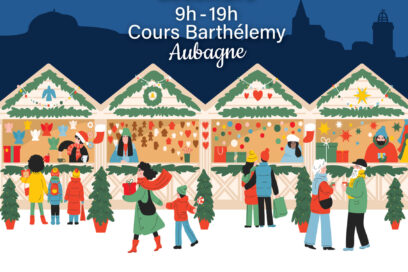 Affiche du Marché de Noël 2024 à Aubagne - Agrandir l'image, fenêtre modale