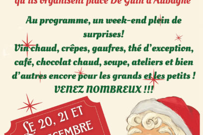 Affiche du marché de Noël des commerçants d'Aubagne en 2024 - Agrandir l'image, fenêtre modale