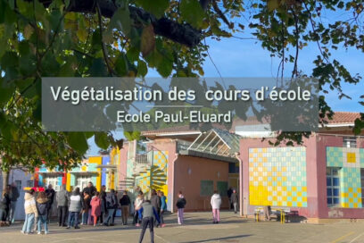 Image extraite de la vidéo intitulée "Végétalisation des cours d'école - Ecole Paul Eluard " - Agrandir l'image, fenêtre modale