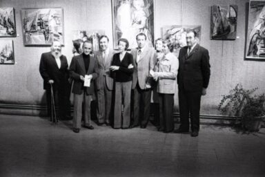 Inauguration de l’exposition Willette le 11 octobre 1975, salle des Expositions de l’Ile des Marronniers à Aubagne.