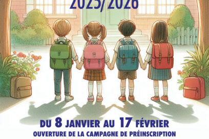 Affiche des préinscriptions scolaires 2025/2026 grandes sections - Agrandir l'image, fenêtre modale
