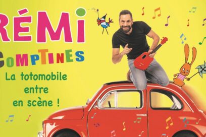 Rémi joue de la guitare sur une totomobile - Agrandir l'image, fenêtre modale