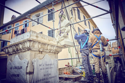 Restauration du buste de la statue de Jean-Baptiste Chaulan - Agrandir l'image, fenêtre modale