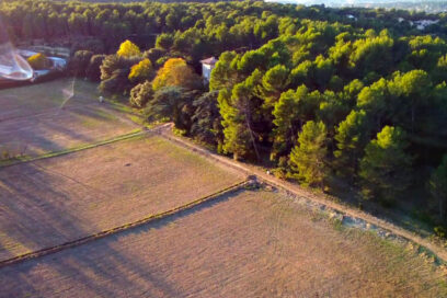 Vue de la Campagne Lambert depuis un drone avec un soleil rasant - Agrandir l'image, fenêtre modale