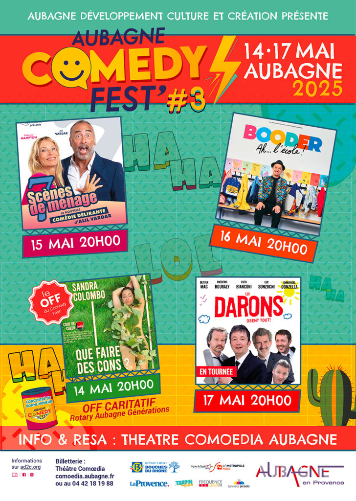 Aubagne Comedy Fest - 3e édition du 14 au 17 mai 2025 - Agrandir l'image, fenêtre modale