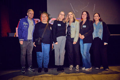 6 personnes cote à cote : Julien Delarue, Sophie Firuth, Céline Succi, Karine Comte, Marielle Le Déroff, Julie Maestre - Agrandir l'image, fenêtre modale