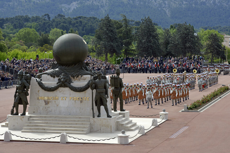 Défilé de la Légion étrangère lors de la cérémonie de Camerone