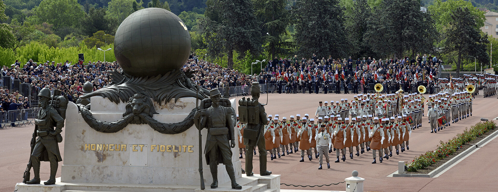 Défilé de la Légion étrangère lors de la cérémonie de Camerone