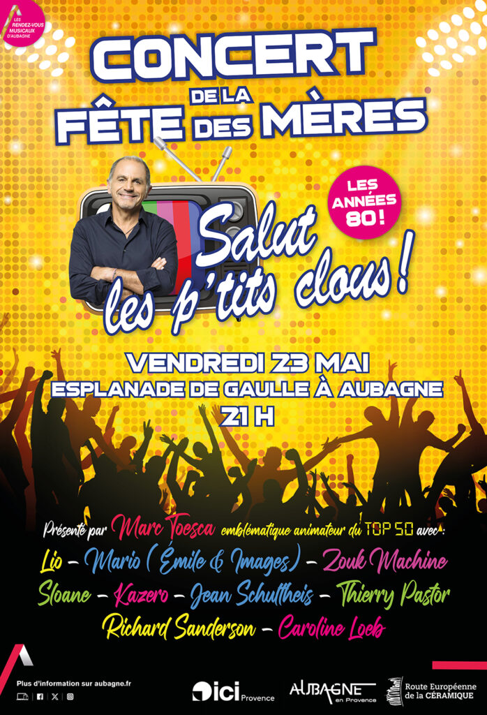 Affiche du concert de la Fête des mères 2025 à Aubagne - Agrandir l'image, fenêtre modale