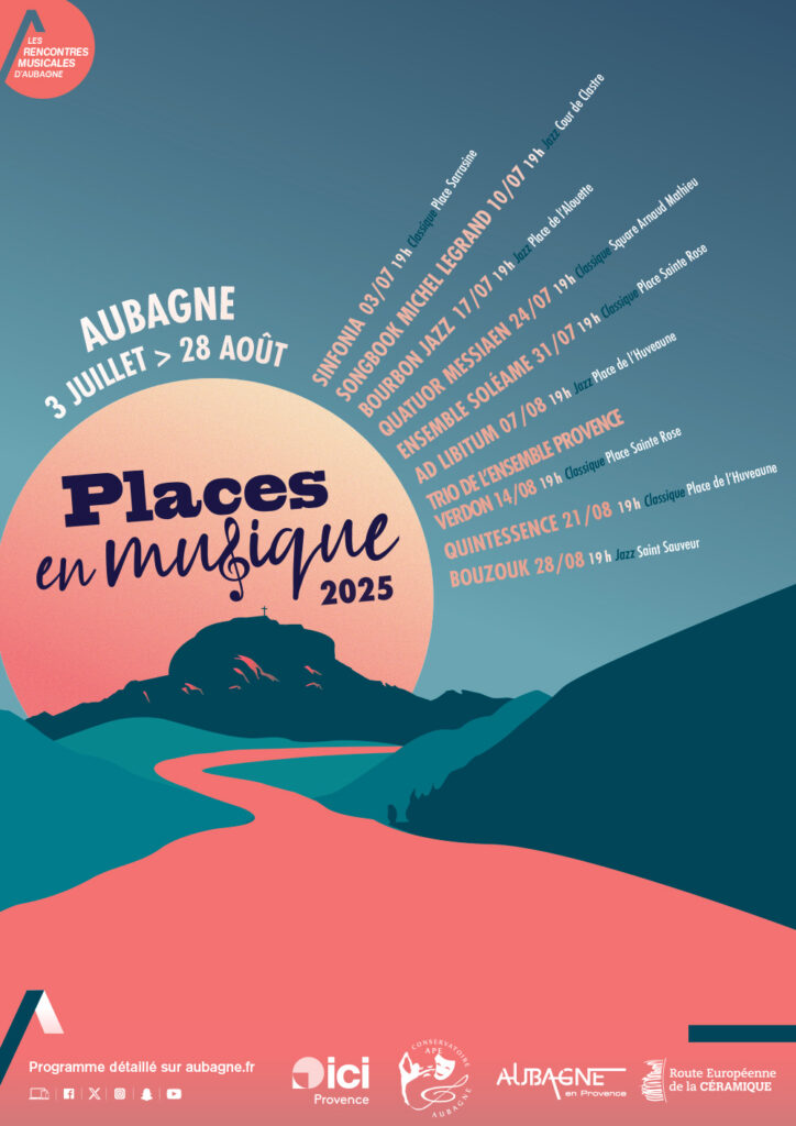 Places en musique 2025 à Aubagne du 3 juillet au 28 août - Agrandir l'image, fenêtre modale