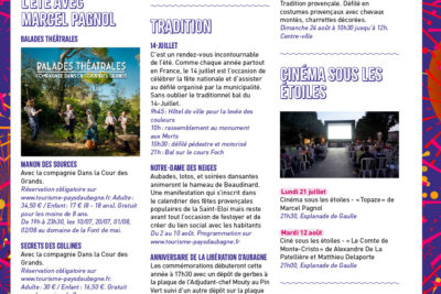 Programme des Festivales d'Aubagne 2025 paru dans l'AJJ 893 - Page 4 - Agrandir l'image 4 sur 4, fenêtre modale
