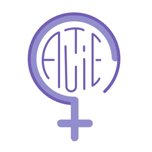 logo représentant un sigle féminin violet avec autie inscrit à l'intérieur