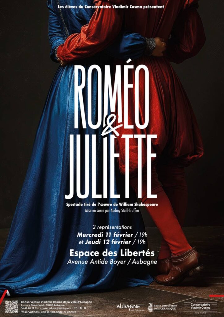 Roméo et Juliette - Spectacle du conservatoire d'Aubagne les 11 et 12 février 2026 à l'Espace des Libertés d'Aubagne - Agrandir l'image, fenêtre modale
