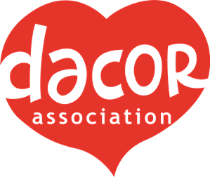 cœur rouge avec écrit à l'intérieur dacor association