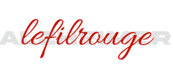 inscription : le fil rouge en couleur rouge avec a l'arrière écrit alzheimer