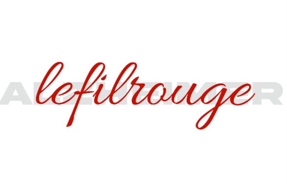 inscription : le fil rouge en couleur rouge avec a l'arrière écrit alzheimer