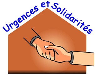 Forme d'une maison avec dedans deux personnes qui se tiennent la main