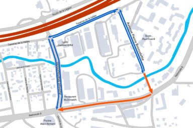 Plan de circulation pendant les travaux du réseau de chaleur urbain