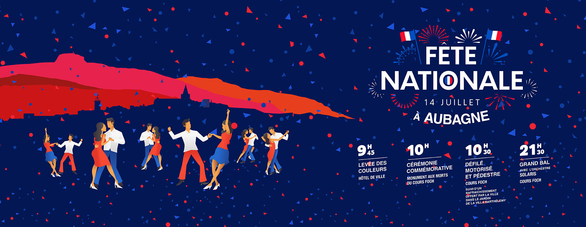 Visuel de la Fête Nationale à Aubagne - Le mardi 14 juillet 2026